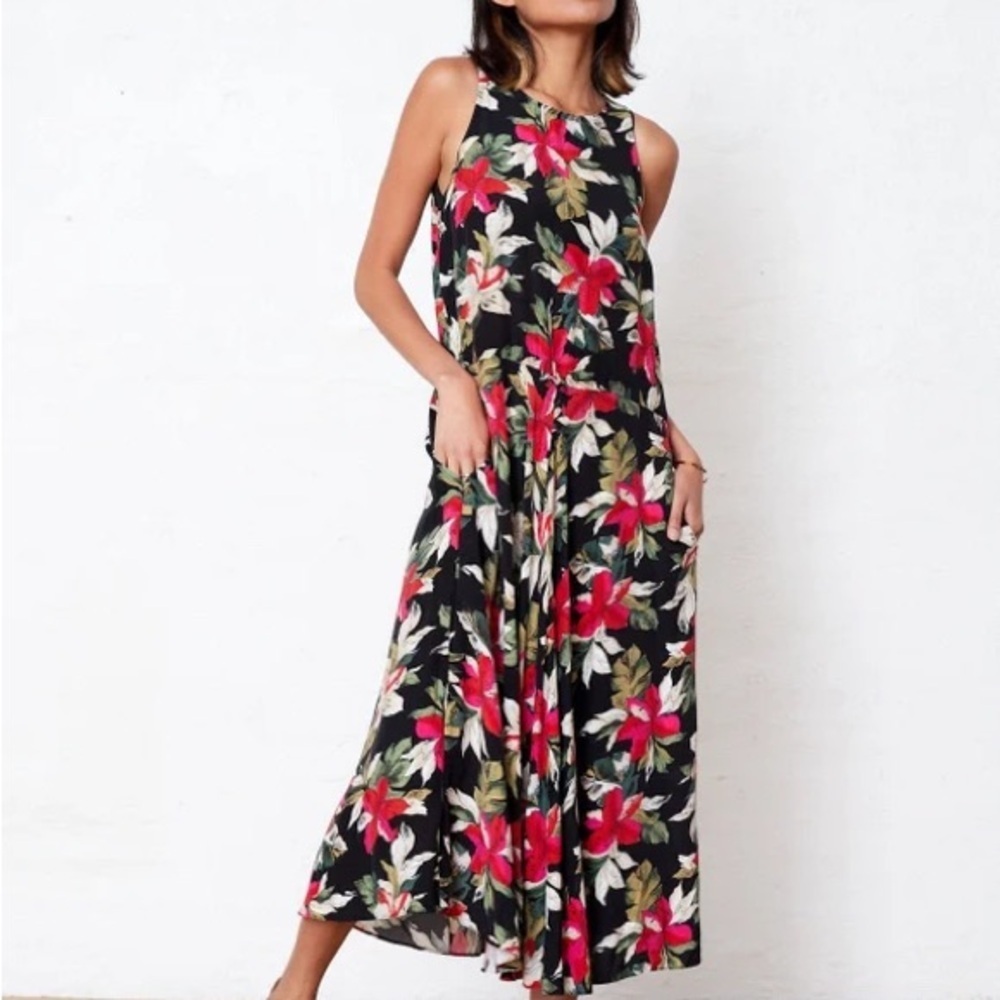 VTG Floral Sleeveless Midi Sundress - Picture 9 of 9